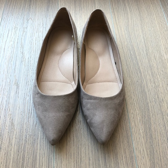 Grey suede ballet flats - Picture 1 of 2
